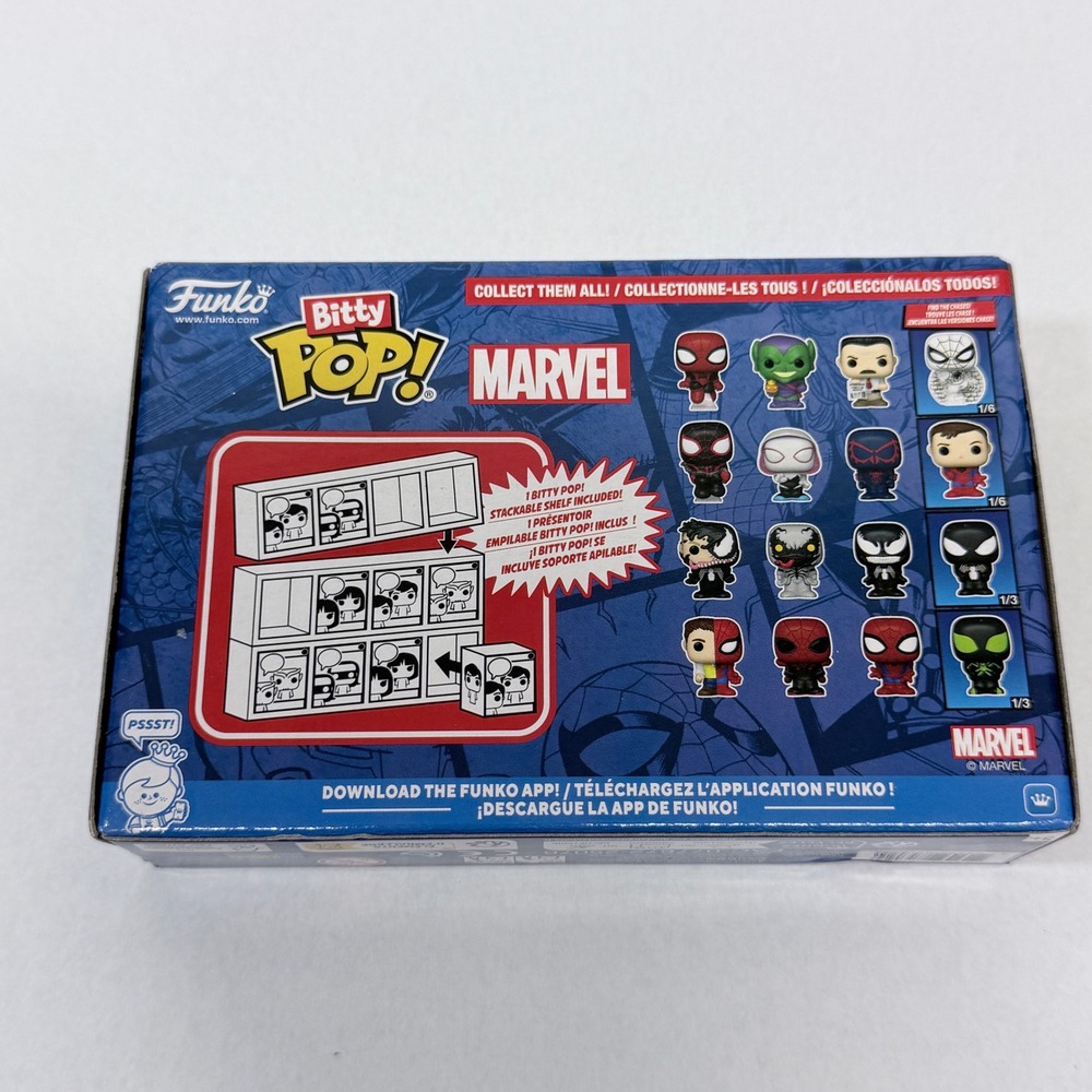 Funko Bitty Pop Marvel Spider-Man 4-Pack Miles Morales Ghost-Spider Chase Set - Picture 5 of 5
